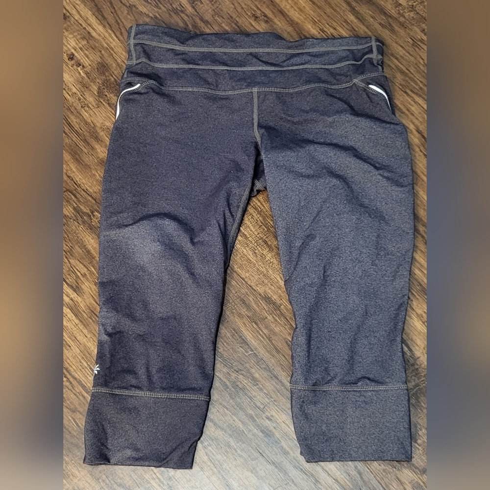 Athelta Relay Cropped Gray Capris Size MP